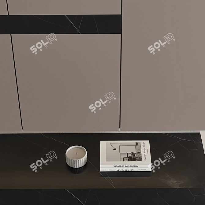 Modern Minimal Hallway Furniture Set 3D model image 13