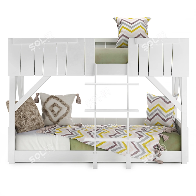 Title: Custom Made Kids Bed 3D model image 1