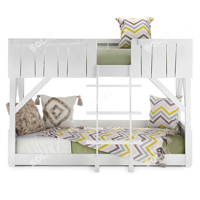 Title: Custom Made Kids Bed 3D model image 8