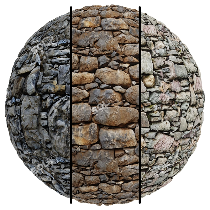 Stone Covering Texture Set | Seamless 3D model image 1