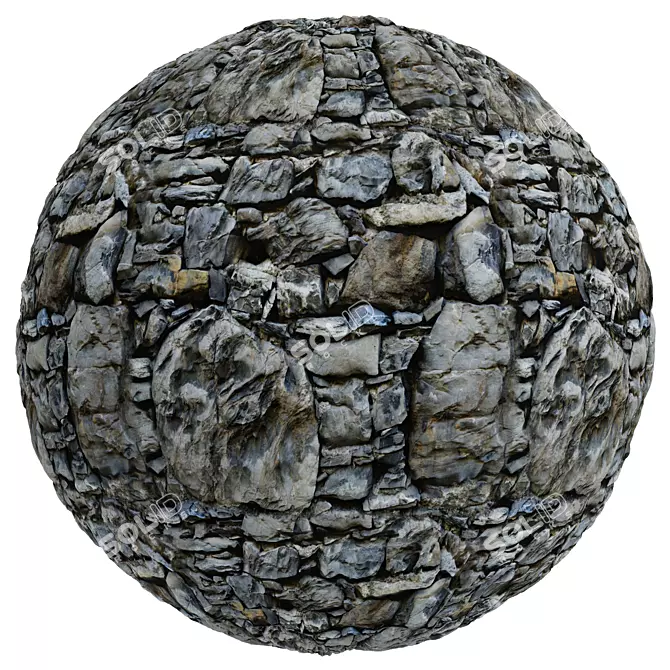 Stone Covering Texture Set | Seamless 3D model image 2