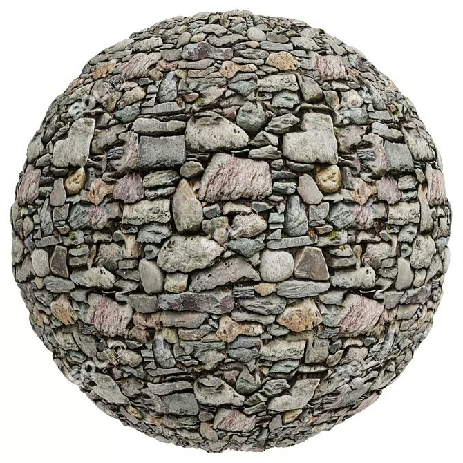 Stone Covering Texture Set | Seamless 3D model image 6