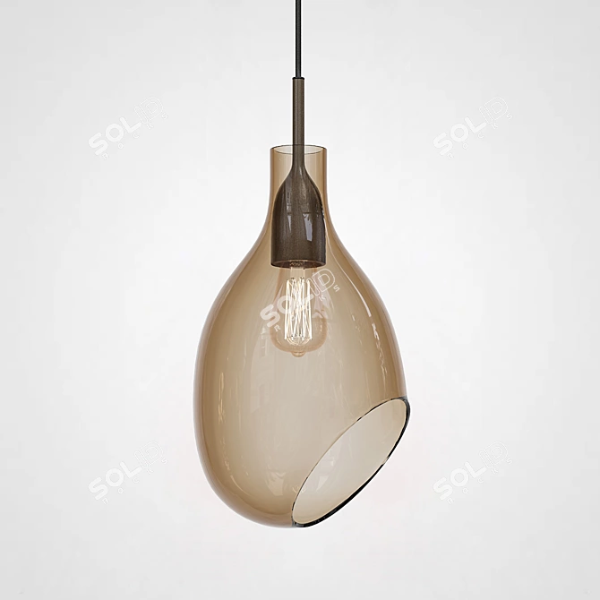 Industrial Style Pendant Light: LOVISA 3D model image 5