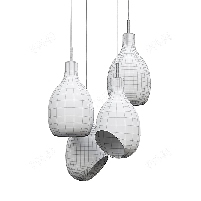 Industrial Style Pendant Light: LOVISA 3D model image 6