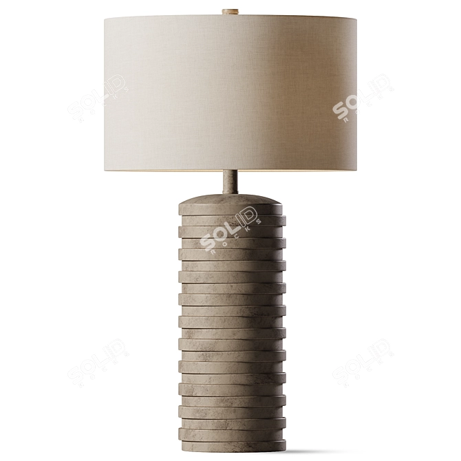 Elegant Taupe Table Lamp 3D model image 1