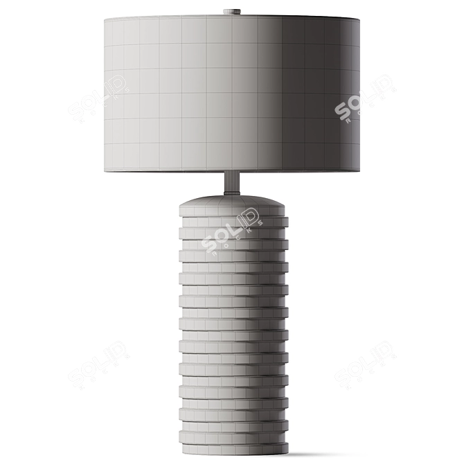 Elegant Taupe Table Lamp 3D model image 2