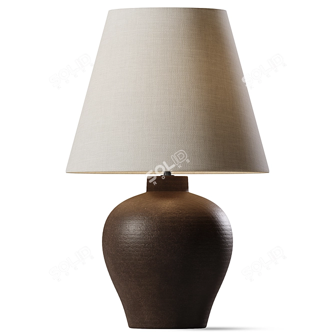 Ceramic Desk Lamp: Elegant Illumination 3D model image 1