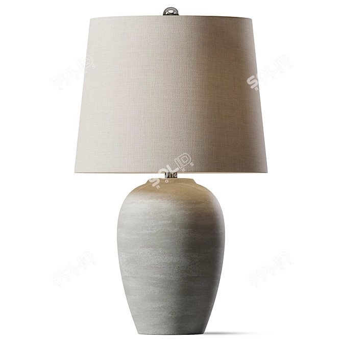 Sleek Tenor Ceramic Desk Lamp 3D model image 1