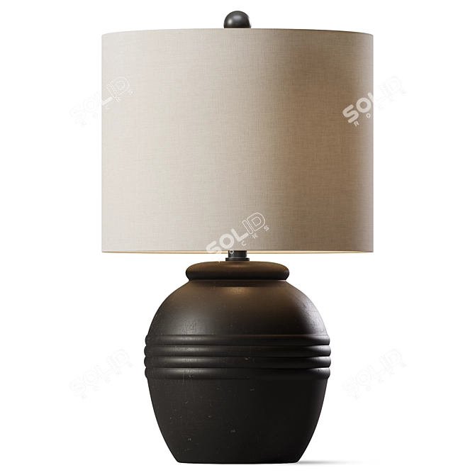 Elegant Maineville Ceramic Table Lamp 3D model image 1