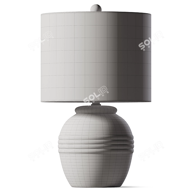 Elegant Maineville Ceramic Table Lamp 3D model image 2