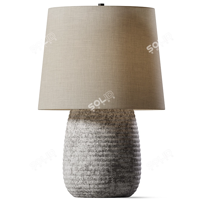 Elegant Fieldsboro Gray Beige Lamp 3D model image 1