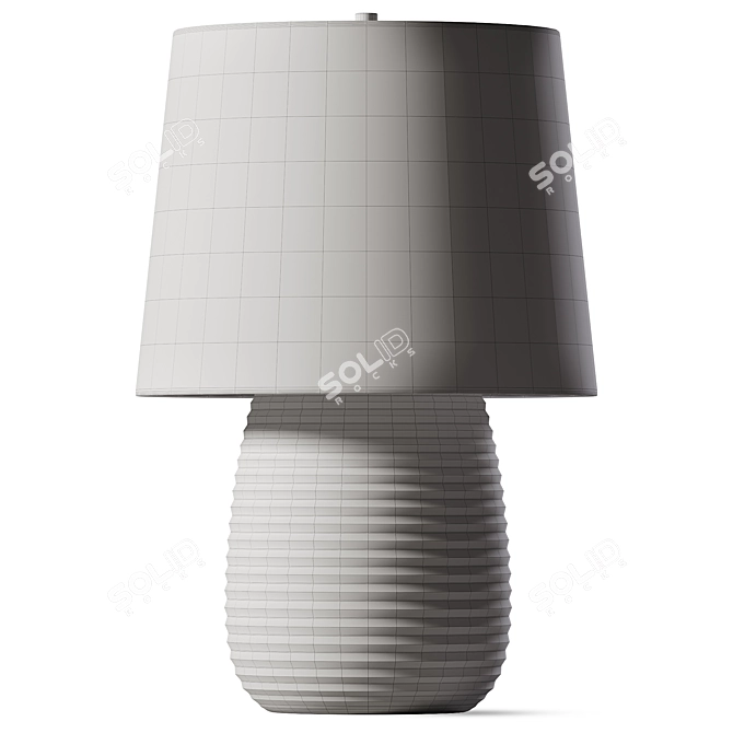 Elegant Fieldsboro Gray Beige Lamp 3D model image 2