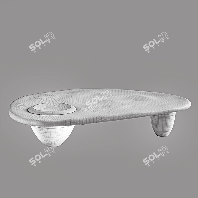 Designer Coffee Table in CoronaLegacyMtl 3D model image 3