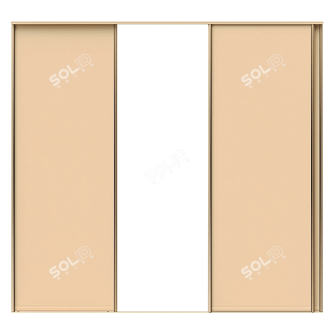 Versatile Wardrobe Block 3D model image 7