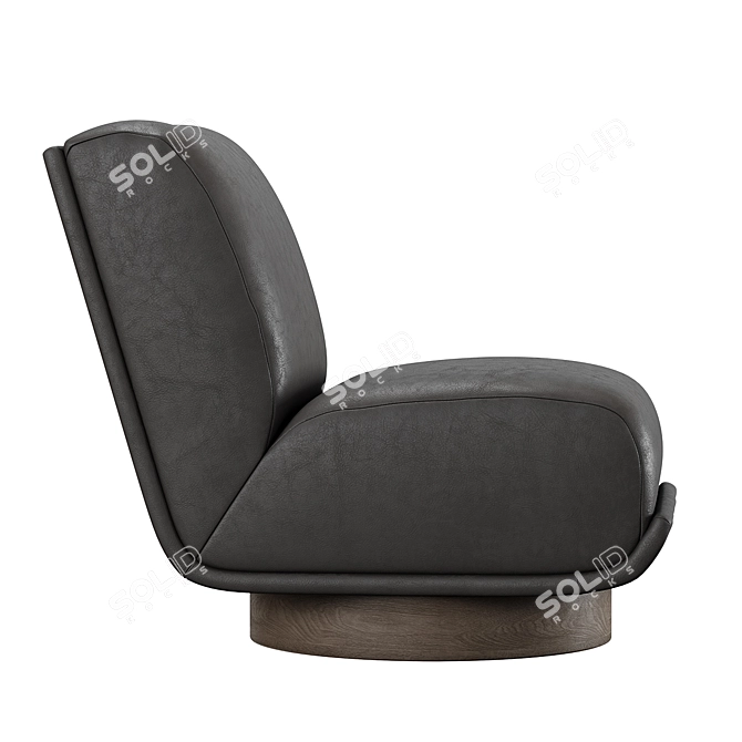 Bronwyn Swivel Chair Copenhagen Amber 3D model image 2