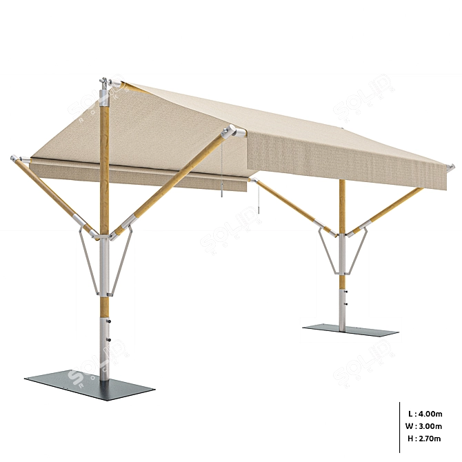 Outdoor Sunshade Cabana Non-Table 3D model image 4