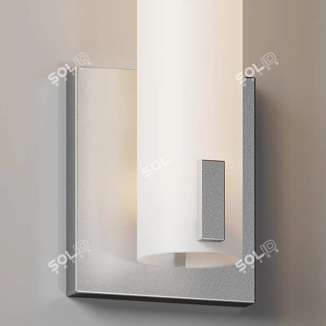 Elegant LED Nickel Sconce 3D model image 2