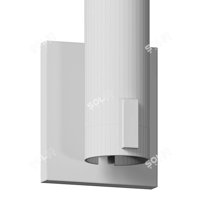 Elegant LED Nickel Sconce 3D model image 5