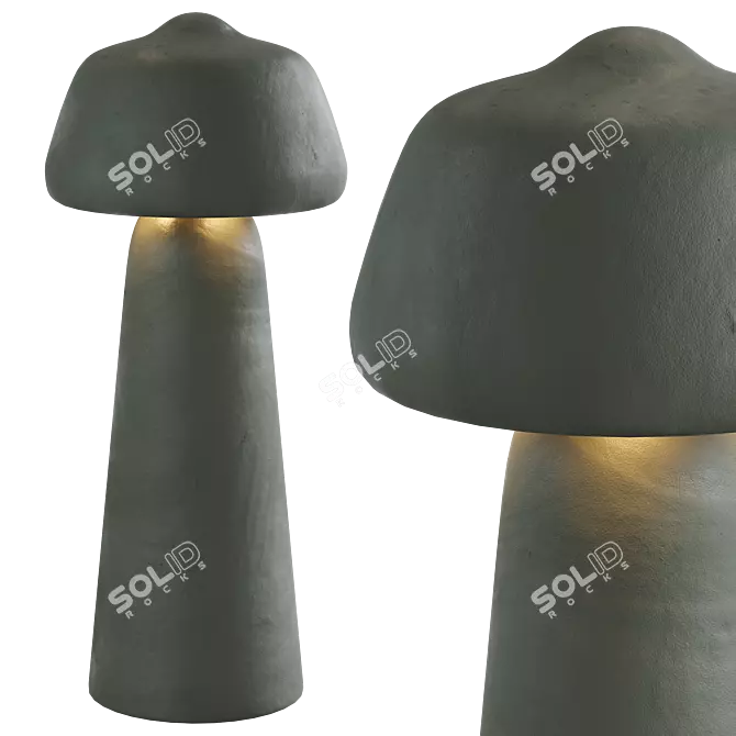 Sleek Trey Table Lamp 3D model image 2