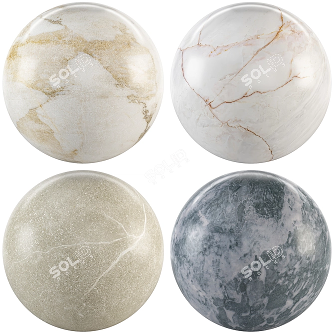 Marble Texture Collection for Design 3D model image 1