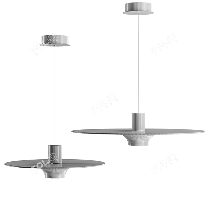 Alabaster Suspended Pendant Light 3D model image 4