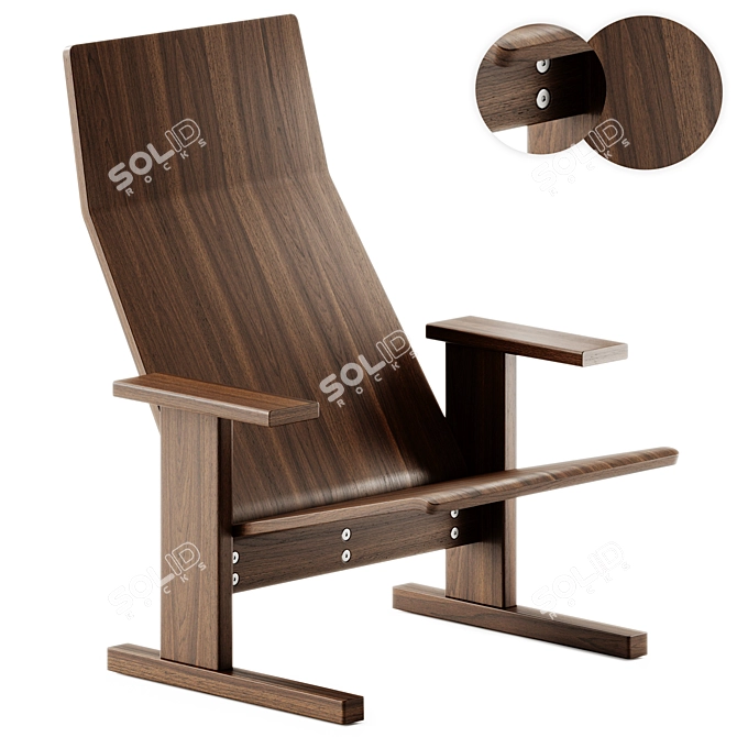 Modern Design Lounge Chair 3D 3D model image 1