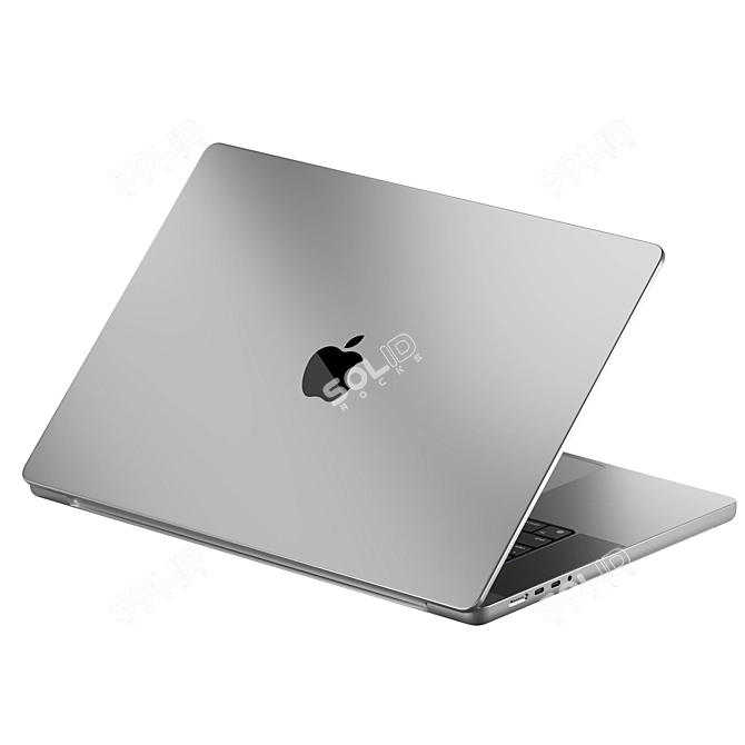 Silver Apple MacBook 16 3D 3D model image 3