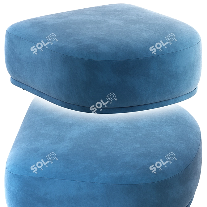 Fabro End Pouf - Latte Beige 3D model image 4
