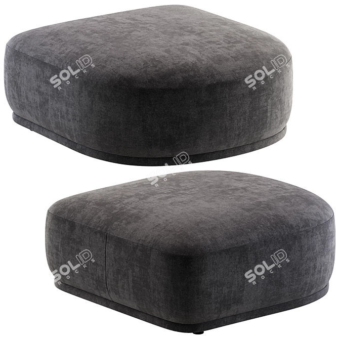 Fabro End Pouf - Latte Beige 3D model image 6