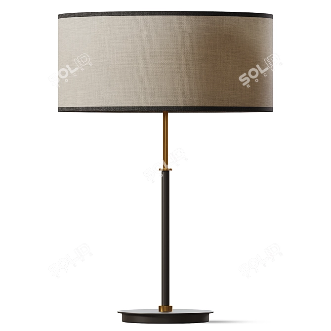 Elegant Twist Gold Table Lamp 3D model image 1