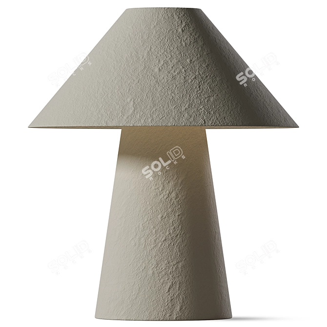 Eco-Friendly Handcrafted Desk Lamp 3D model image 2