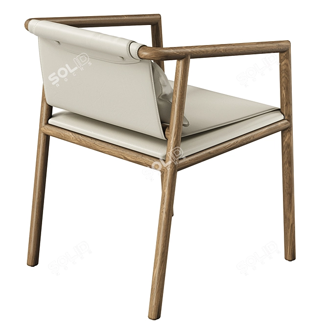 Scandinavian Style Modern Armchair 3D model image 2