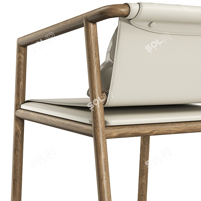 Scandinavian Style Modern Armchair 3D model image 4