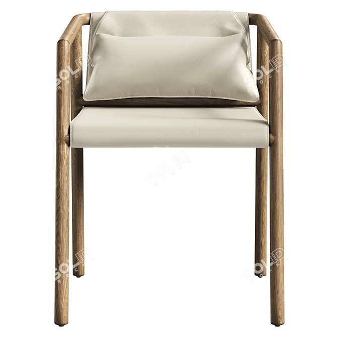 Scandinavian Style Modern Armchair 3D model image 5