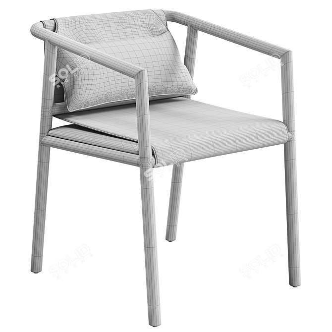 Scandinavian Style Modern Armchair 3D model image 7