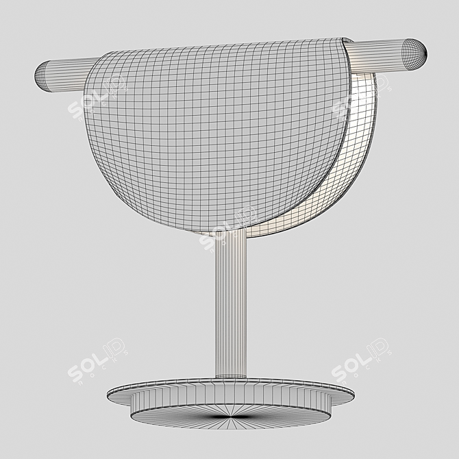 Terrо Black Table Lamp Amber 3D model image 2