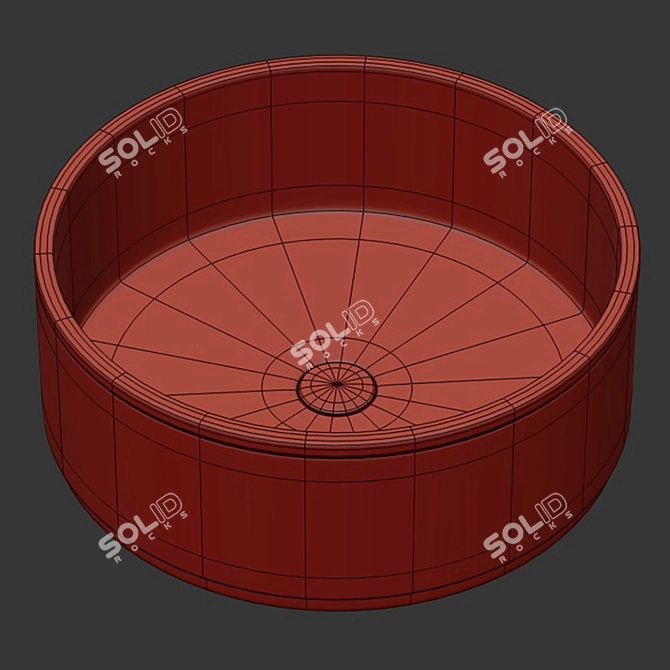 Ceramic Sink HELEN GOLD REA 3D model image 6