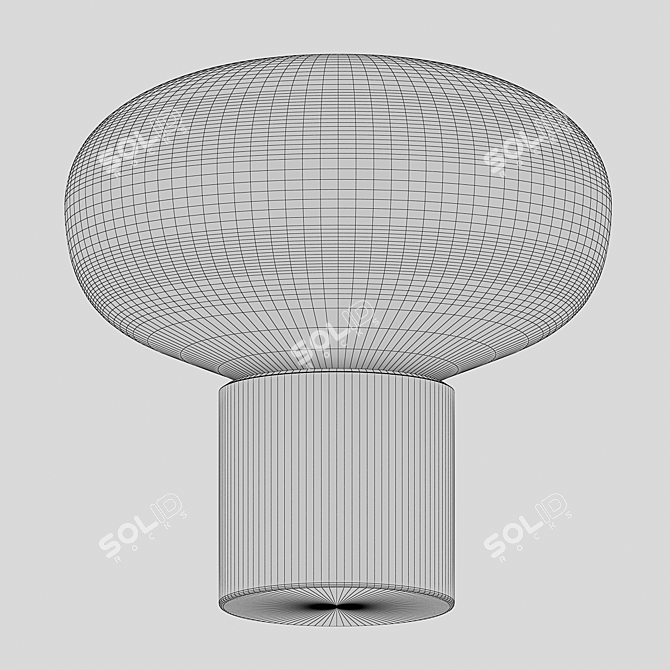 Artena Grey Table Lamp 3D model image 2