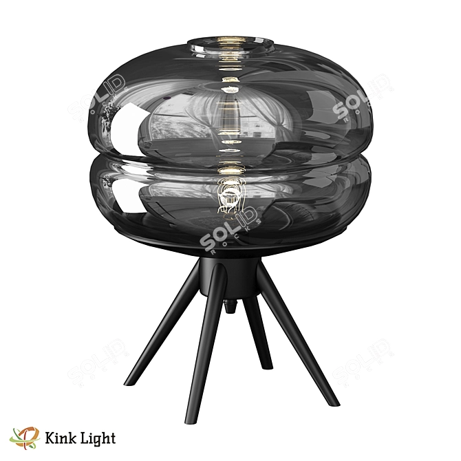 Modern Black Table Lamp 07706-T 3D model image 1