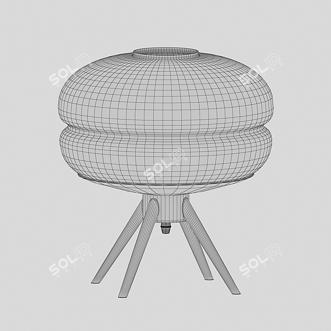 Modern Black Table Lamp 07706-T 3D model image 2