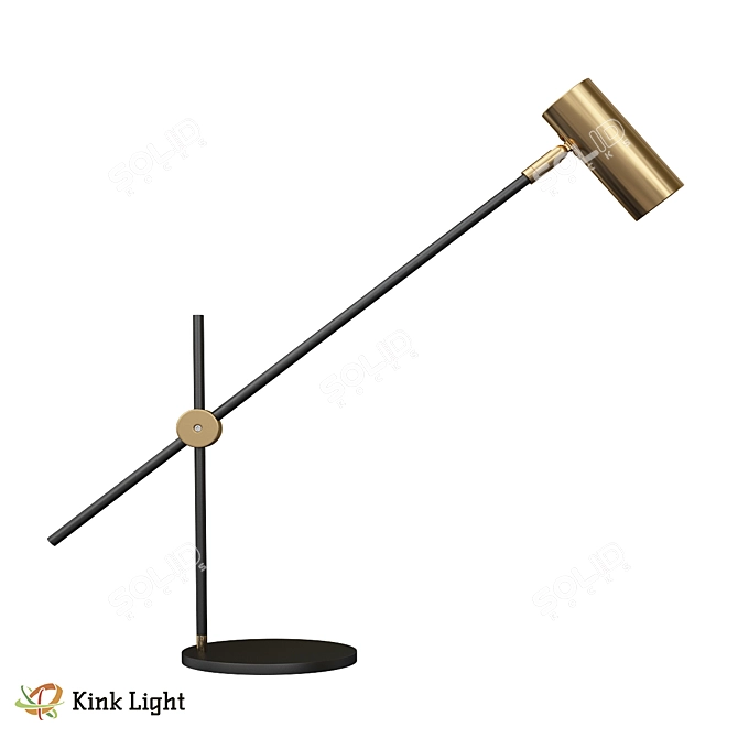 Monto Black Table Lamp 3D model image 1