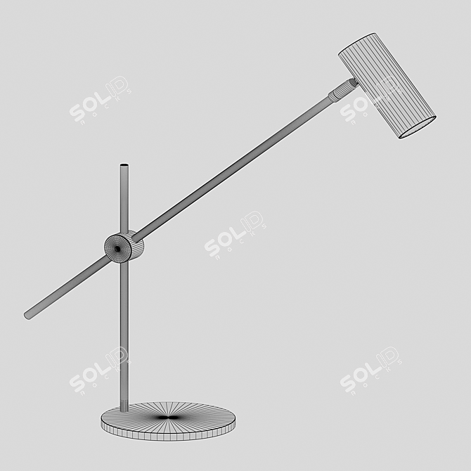 Monto Black Table Lamp 3D model image 2