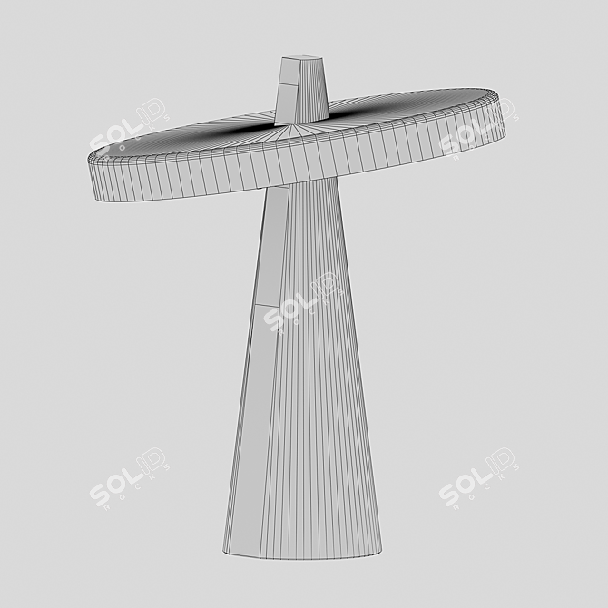 Dani Black Table Lamp LED 3D model image 2