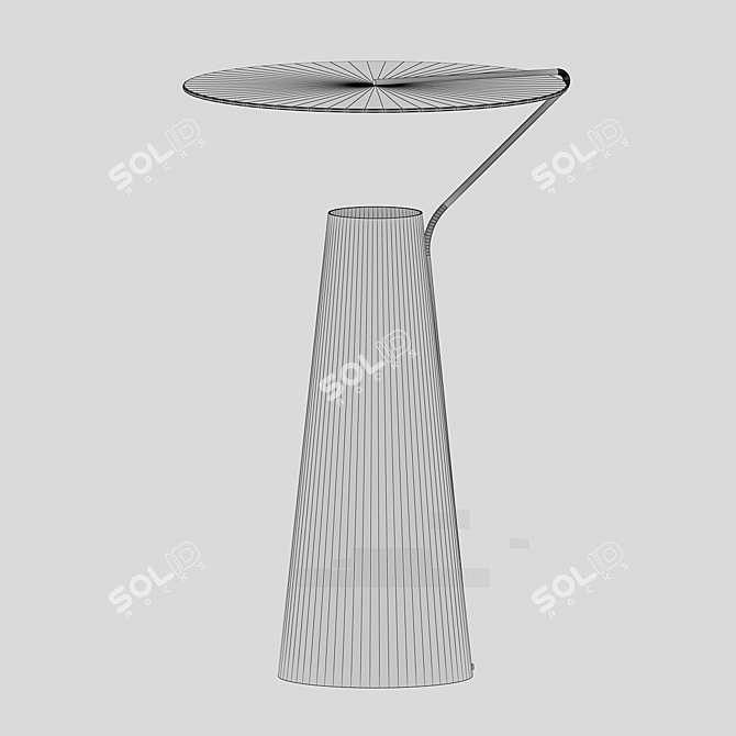 Telano Black Table Lamp 3D model image 2