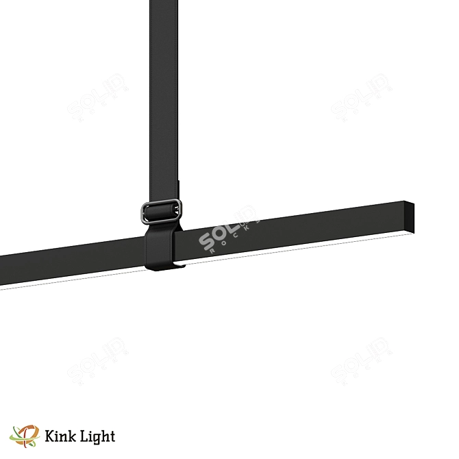 Elara Black LED Pendant Light 3D model image 2