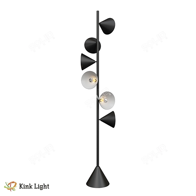  Rivy Black Floor Lamp 3D model image 1