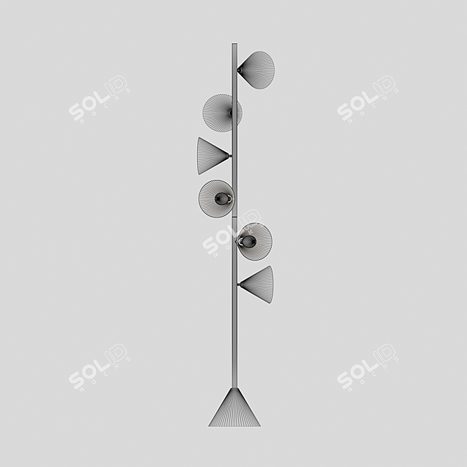  Rivy Black Floor Lamp 3D model image 2