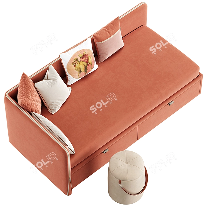 Corner Zip Children's Bed 3D model image 4