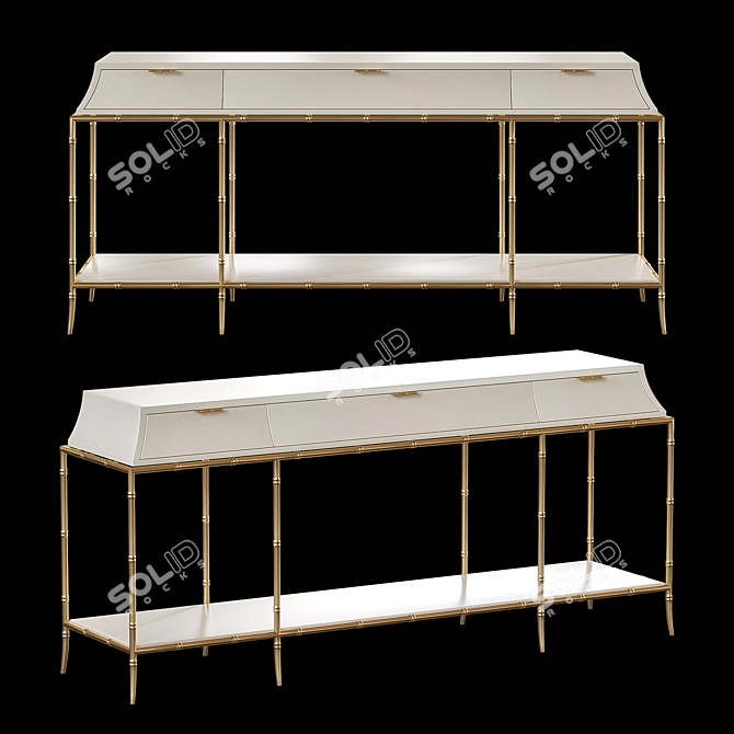Elegant Oolong Console Table 3D model image 1