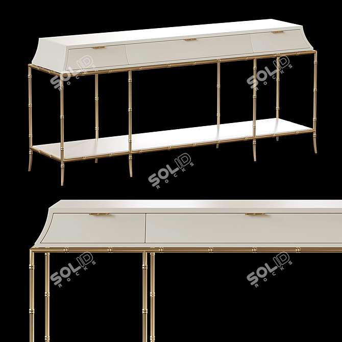Elegant Oolong Console Table 3D model image 2
